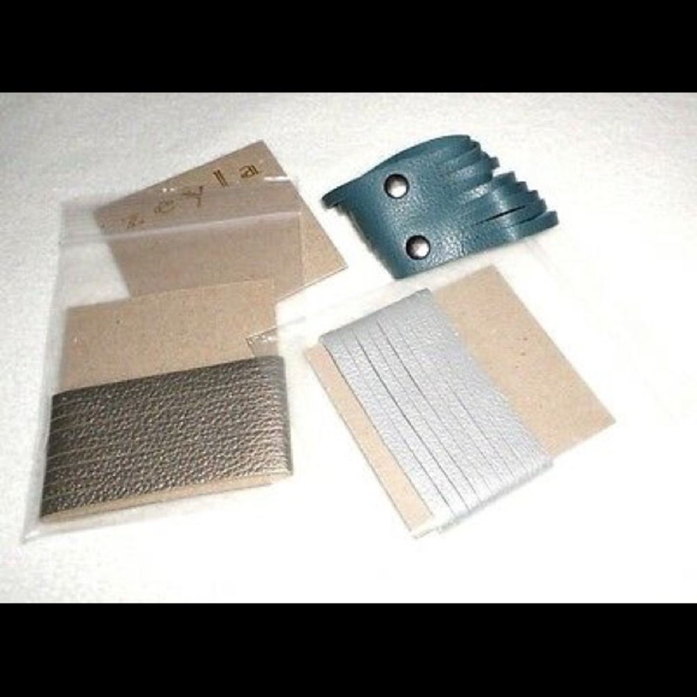 ZEYLA Italian Leather ‘Slashed’ Cuffs - In Colors